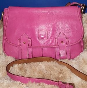 Dooney And Bourke Pink Florentine Leather Saddle Women's Bag